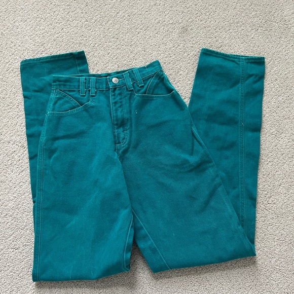 Wrangler Pants - Teal vintage wranglers